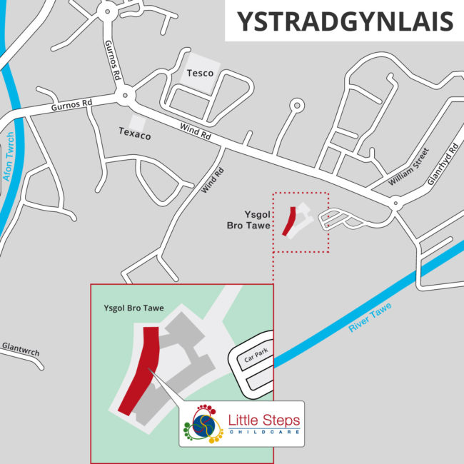 Ystradgynlais Nursery Map